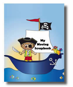 Childrens Moving scrapbook for boys